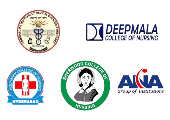 Combined PG Institute of Medical Sciences & Research Dehradun, Deepmala College of Nursing, Holy Mary College of Nursing Hyderabad, Sherwood College of Nursing, and AIVA Group of Institutions